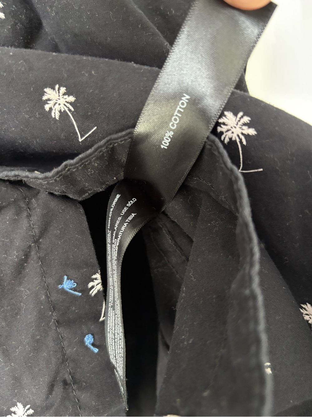 Cactus Man Mens black Button Up Short Sleeve Palm Trees XL - Picture 3 of 3
